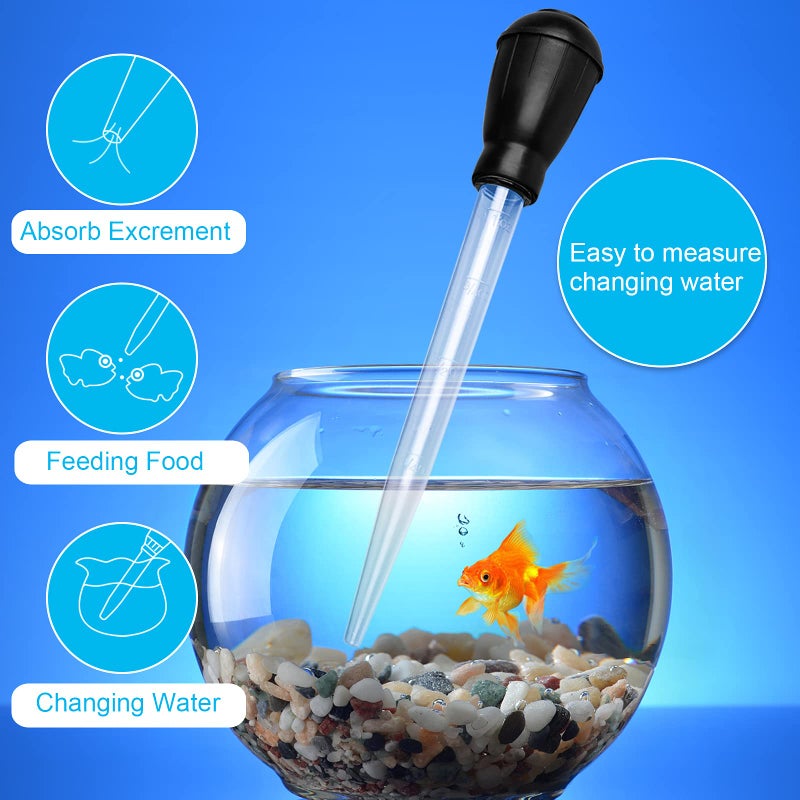 WEAVERBIRD Manual Fish Tank Water Changer Aquarium Dropper, 30ml Aquarium Clean Pipette Dropper, Fish Tank Cleaning Waste Remover, Aquarium Gravel Cleaning Straw, Black - Image 4